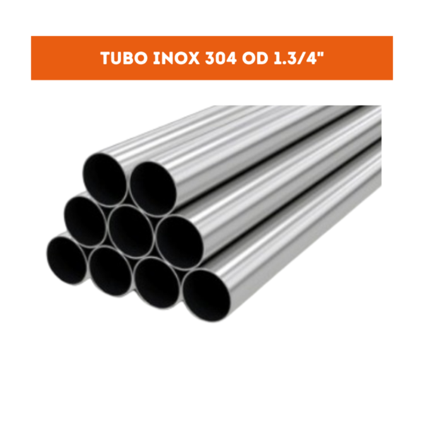 TUBO OD INOX 304 1 3 4 X 1 5mm X 1m TigFab