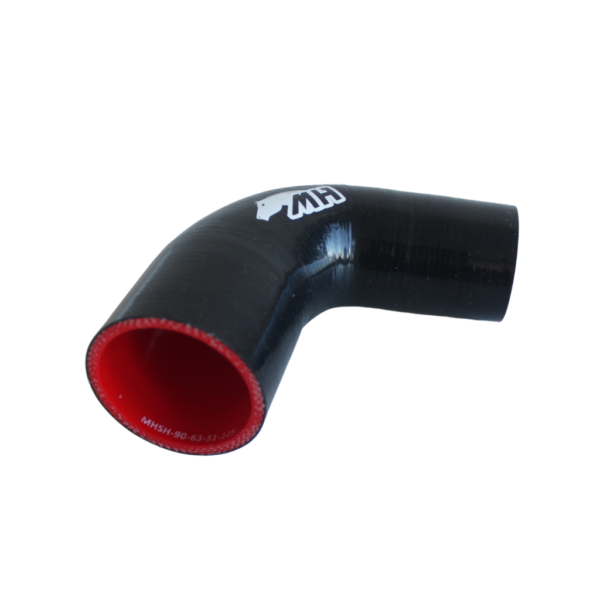 Mangote em Silicone Redutor Curva 90º 2.1/2" para 2" Preto (63mm para 51mm) - Imagem 2