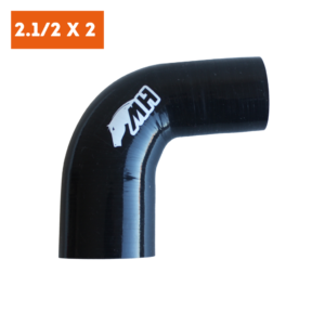 Mangote em Silicone Redutor Curva 90º 2.1/2" para 2" Preto (63mm para 51mm)