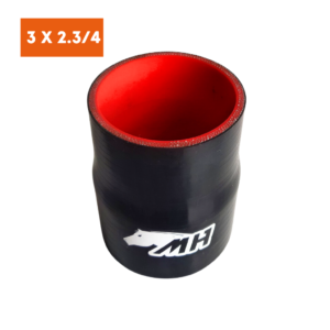 Mangote em Silicone Redutor 3" para 2.3/4" Preto (76mm para 70mm) x 100mm