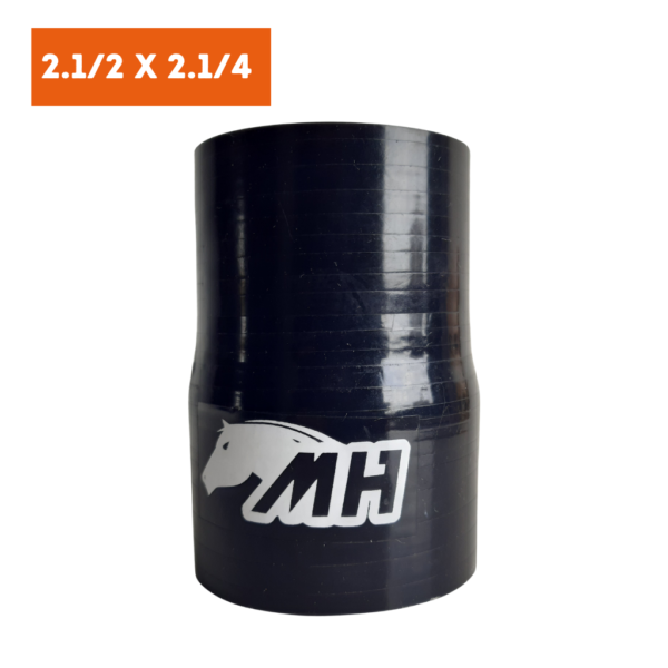 Mangote em Silicone Redutor 2.1/2" para 2.1/4" Preto (63mm para 57mm) x 102mm