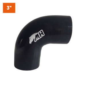 Mangote em Silicone Curva 90 graus 3" Preto (76mm) x 125mm