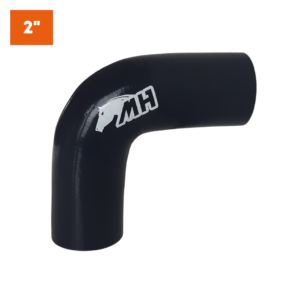 Mangote em Silicone Curva 90 graus 2" Preto (51mm) x 125mm
