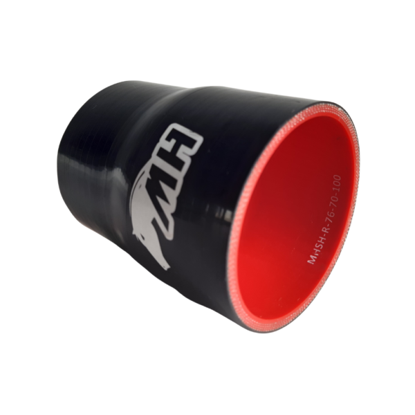 Mangote em Silicone Redutor 3" para 2.3/4" Preto (76mm para 70mm) x 100mm - Imagem 2
