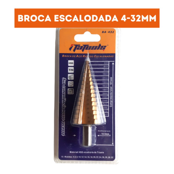 Broca Escalonada 04-32MM