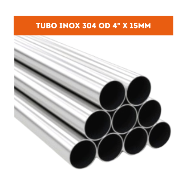 TUBO INOX OD 4" x 1,5mm x 1m