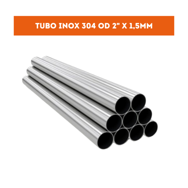 TUBO INOX OD 2" x 1,50mm x 1m