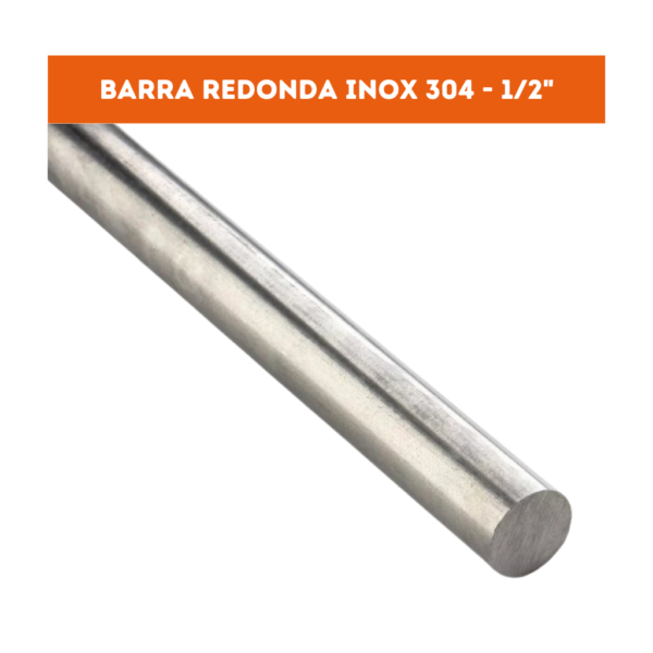 Barra Redonda Inox 304 1/2" x 1M
