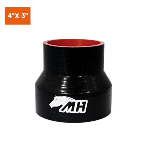 Mangote em Silicone Redutor Reto 4" para 3" polegadas (102mm para 76mm) x 100mm
