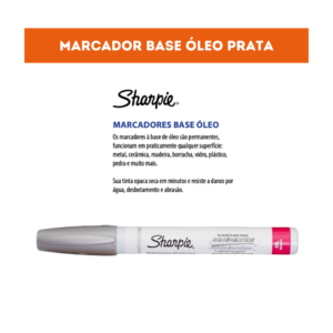 MARCADOR PERMANENTE SHARPIE PAINT OIL MEDIA PRATA