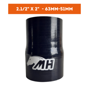 Mangote em Silicone Redutor 2.1/2" para 2" Preto (63mm para 51mm) x 102mm