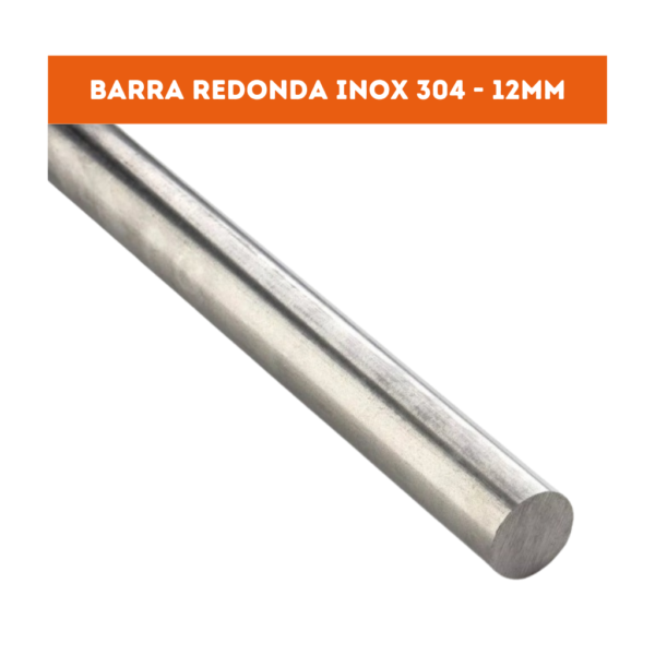 Barra Redonda Inox 304 12mm x 1m