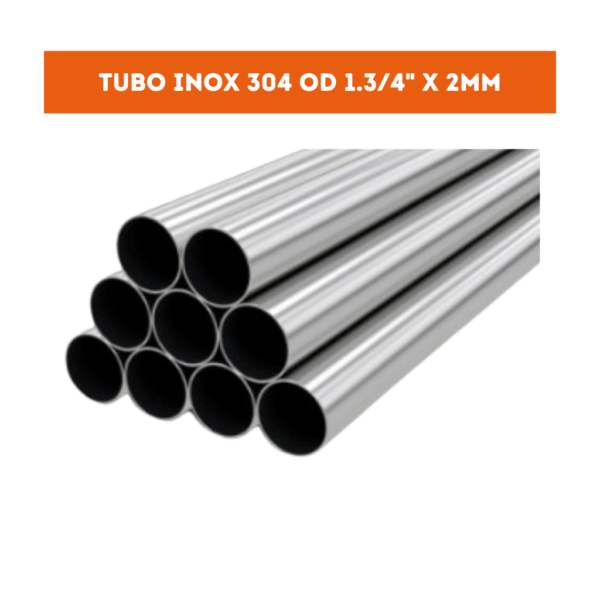 TUBO INOX OD 1.3/4"X 2mm x 1m