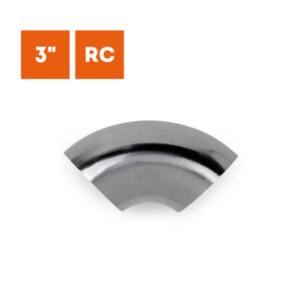 Curva Inox OD 3 polegadas - Raio Curto