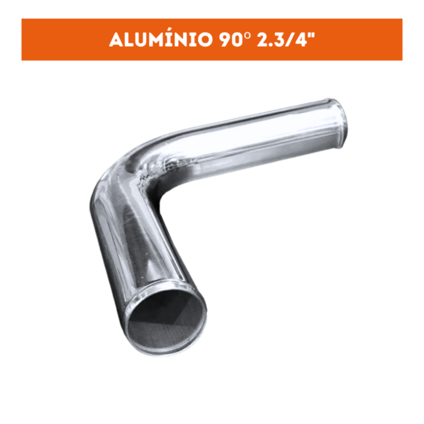 Curva Alumínio 90º 2.3/4" - Polida