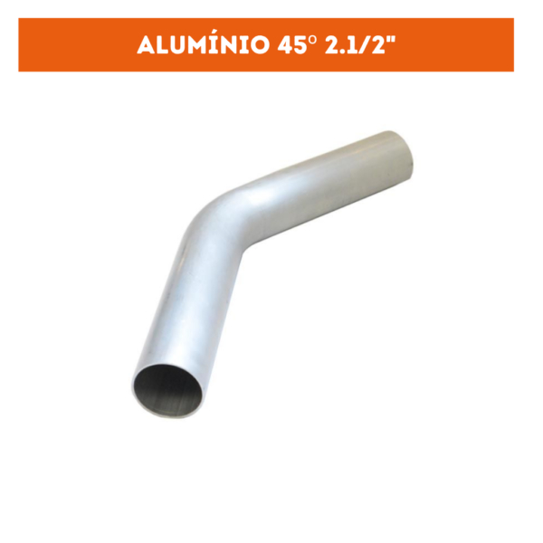 Curva Alumínio 45 graus 2.1/2"
