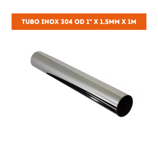 TUBO INOX OD 1" x 1,5mm x 1m