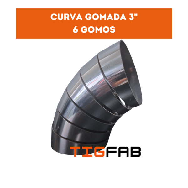 Curva Gomada 3" x 1,5mm x 17cm - 6 gomos - Imagem 2