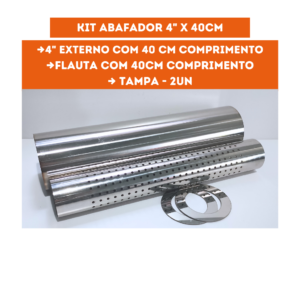 Kit Abafador 4" x 2.1/2" x 40cm