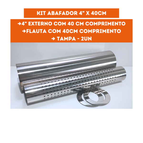 Kit Abafador 4" x 2.1/2" x 40cm