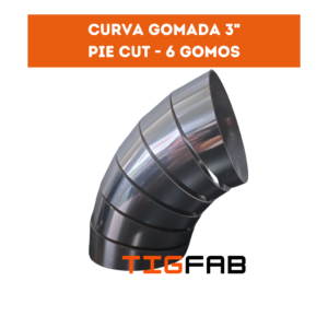Curva Gomada 3" x 1,5mm x 17cm - 6 gomos
