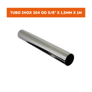 TUBO INOX OD 5/8"(15,87mm) x 1,50mm x 1m