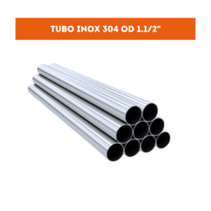 TUBO INOX OD 1.1/2" x 1,5mm x 1m