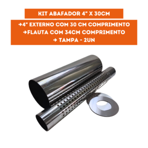 Abafador 4" x 2.1/2" x 30cm