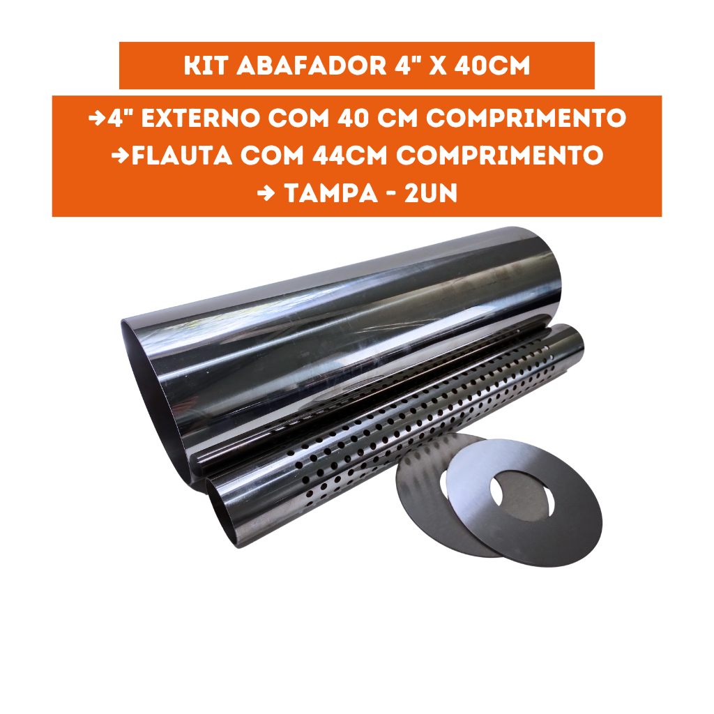 Abafador 4" x 3" x 40cm