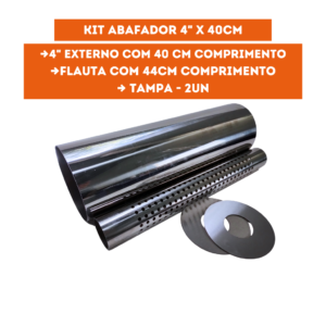 Abafador 4" x 2.1/2" x 40cm