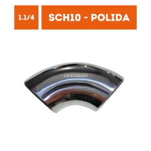 Curva Schedule 10 Inox 1.1/4 polegada - Polida