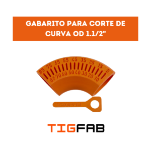 Gabarito de corte de curva OD 1.1/2" - marcador