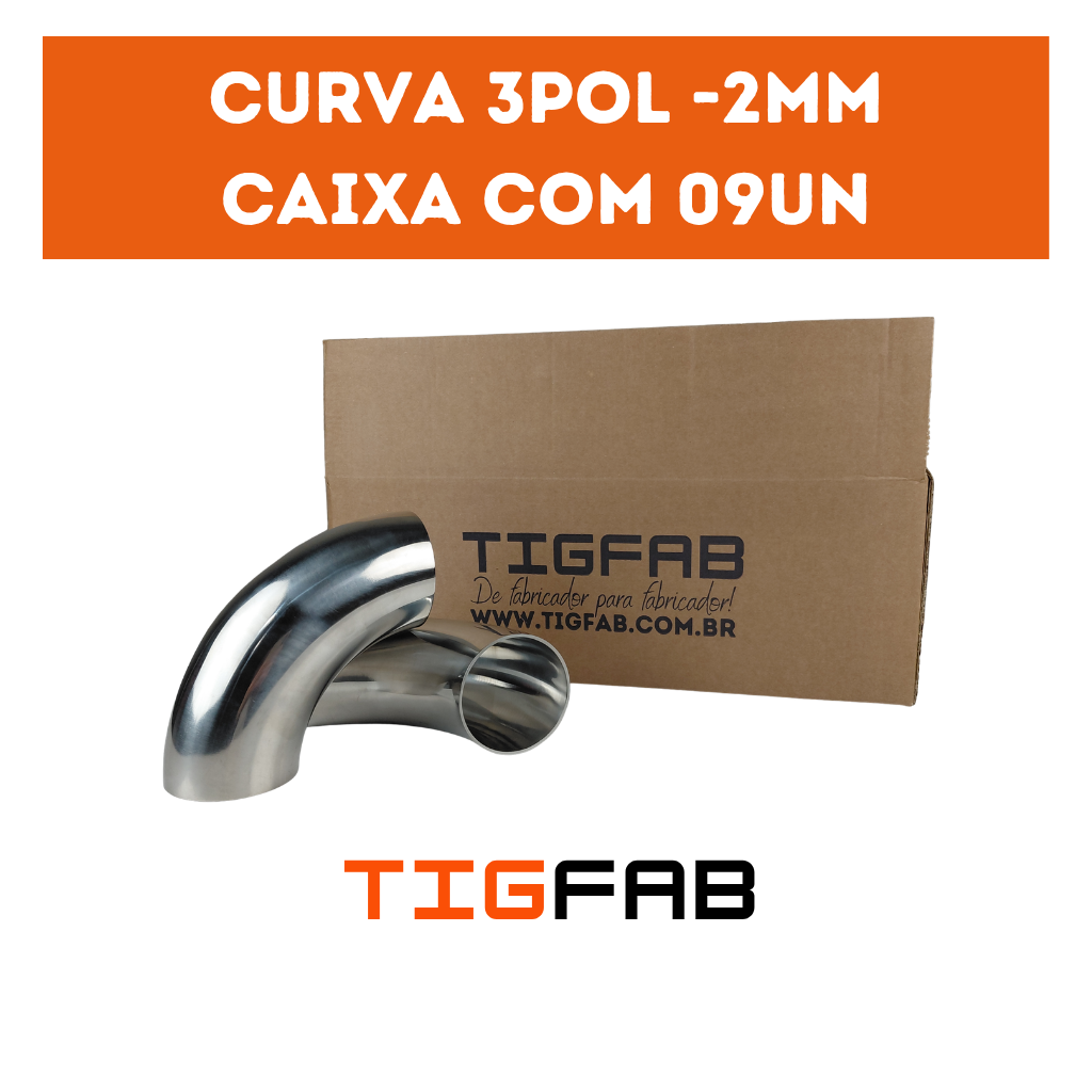 Promoção - 09un - curva 3pol-2mm