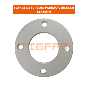 Flange de Turbina Padrão Circular 88x60mm