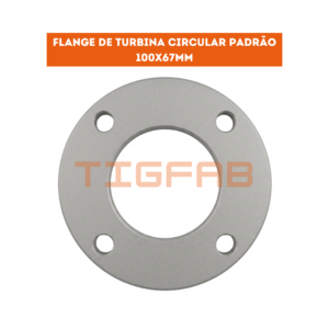 Flange de Turbina Circular Padrão 100x67mm